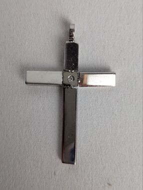 ZOPPINI Stainless Steel Cross Pendant Silver Color